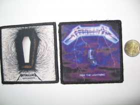 Metallica  ofsetová nášivka po krajoch obšívaná  cca. 9x9cm  cena za 1ks